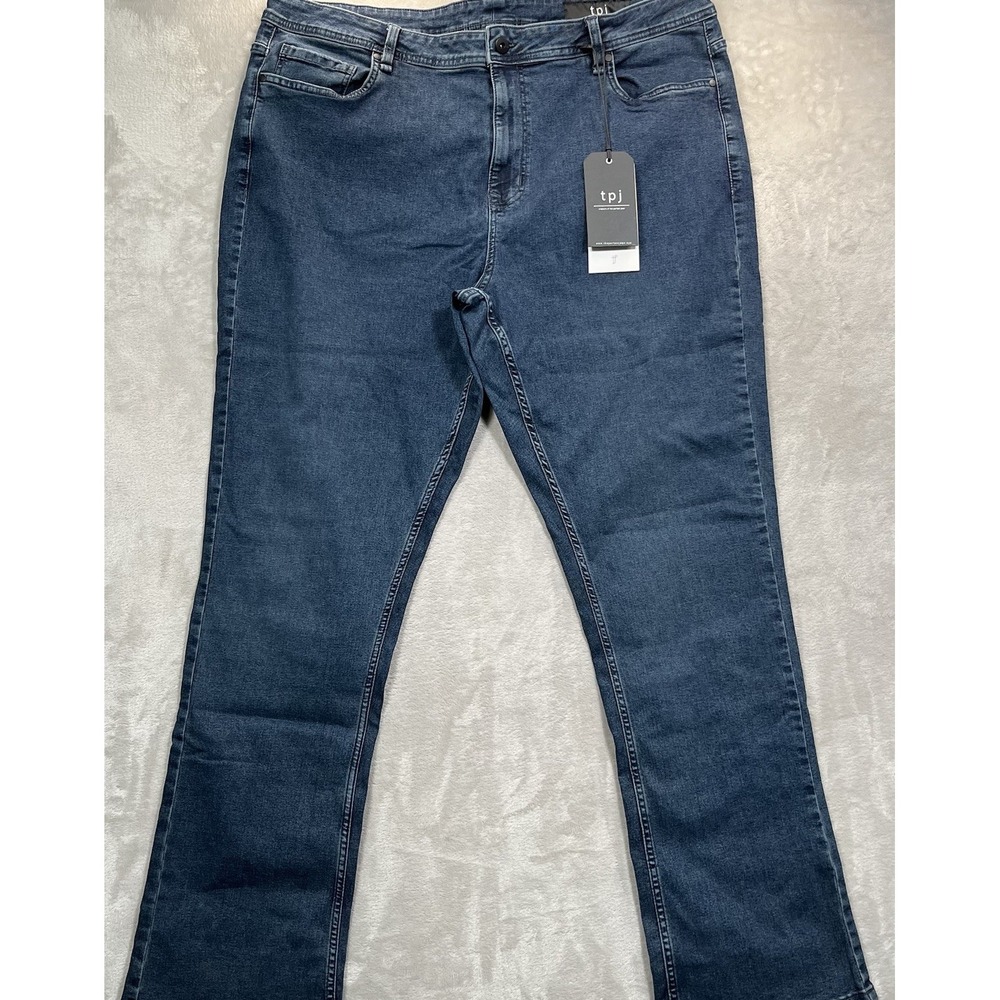 The‎ Perfect Jean NYC Mens Bootcut Blue Stretch Jeans 42x34 NEW
